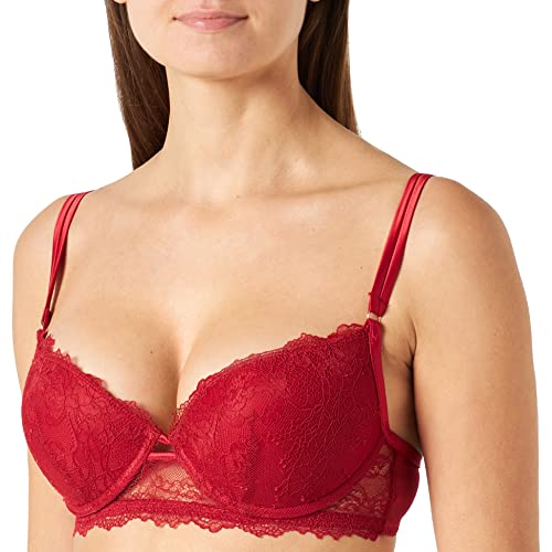 Women'secret Sujetador Push Up, Rojo/Coral, 95C para Mujer