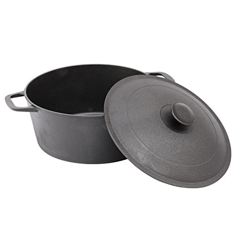 BIOL Hierro Fundido Kazan Kasan – Cacerola 5L metal Tapa, Ø 26cm 5 Liter
