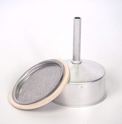 Sanfor - Repuesto completo cafetera 12 tazas | Embudo + junta + filtro para cafetera de aluminio| Repuesto cafetera aluminio 12 tazas | Recambio cafetera aluminio