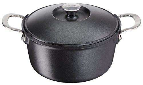 Tefal e2157014 aroma de aluminio 4,8 L inducción – olla de hierro fundido, negro