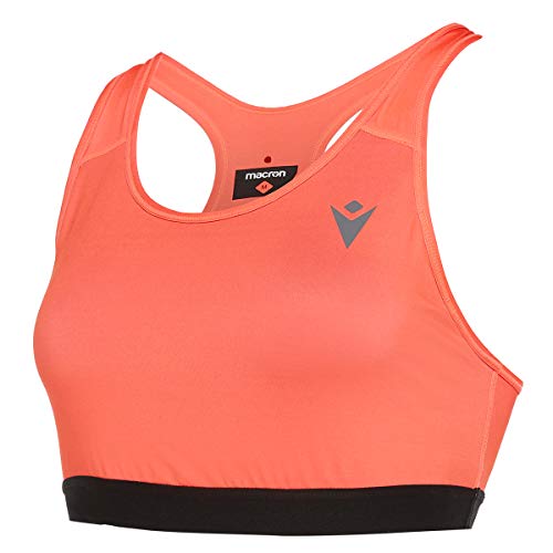 Macron Run Kona-SCA Beatrix Crop Bra Ncor/Blk Wmn Sujetador, Mujer, Coral, M