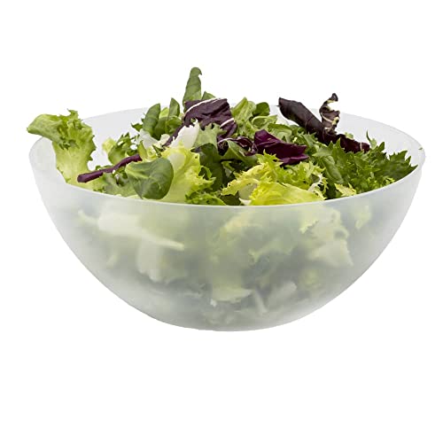CABLEPELADO - Cuenco de plastico para comida - bol - recipiente - plato - ensaladera - Libre BPA - lavavajillas - microondas - 3.5 Litros - Color transparente