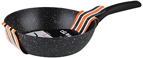 Orbegozo SARTEN Honda Aluminio Forjado. Recubrimiento Piedra Antiadherente, 1 Liter, Negro, Diametro 32 cm