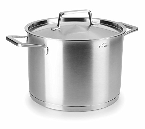 LACOR Foodie Olla con Tapa, Acero Inoxidable 18/10, Gris