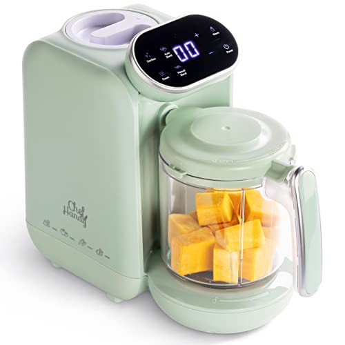 Procesador de alimentos para bebé 5 en 1, Multifuncional con Control Inteligente, Vaporera y Molinillo, Auto-Cocción y Molienda, Calentador de Comida para Bebés - Máquina de Molinos