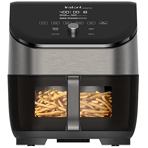 Instant Port Vortex Plus 6 en 1 Freidora de Aire Digital con ClearCook y Función de Asar, Recalentar, Hornear y Deshidratar, 1.700 W – 5,7 L