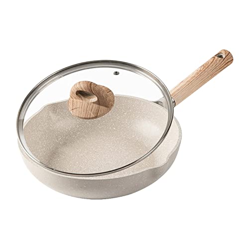 KASANOVA Sartenes Antiadherentes 20cm con Tapa, Mango ergonómico Antiquemaduras, Sartenes Induccion Apta para Todo Tipo de Cocinas, Duradero y Seguro, Sin PFOS