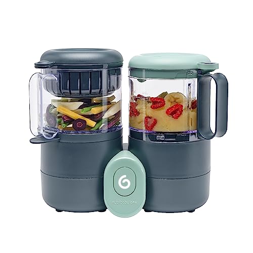 Babymoov Robot multifuncional para bebés Nutribaby One 4 en 1, vapor-batidora, diversificación dietética, pequeñas ollas caseras para bebés, cocción rápida y suave al vapor