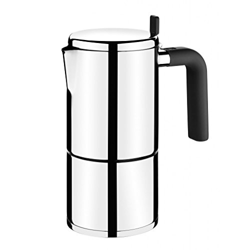 BRA Bali-Cafetera Italiana, Acero Inoxidable, 18/10, 10 Tazas, 10 cm