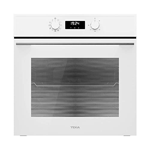 Teka HSB 620P - Horno Pirolítico Multifunción de 60 cm, Sistema de Limpieza DualClean, Touch Control, Calentamiento Rápido, Puerta Tres Cristales, Color Blanco