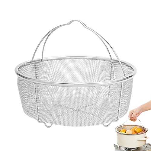 Clearful Cesta de,Olla a presión con Cesta de de Acero Inoxidable - Cesta de de Malla con Mango de Metal Accesorios para ollas a presión