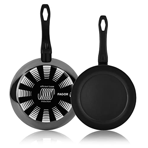 Fagor SARTEN INDUTHERM. Sartén Antiadherente Doble Capa, Acero esmaltado de 1,5mm de Espesor, 5 Capas de Recubrimiento, Compatible con Toda Clase de Cocina, inducción. Apta lavavajillas (20+26)