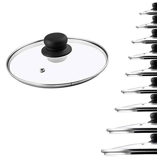 KADAX Tapa de Cristal para Sartén, Cacerola, Ollas, Tapa universal, Tapadera de Cristal con Mango de plástico, Tapa de Sartén, Tapa redonda, Tapadera de Vidro (20cm)