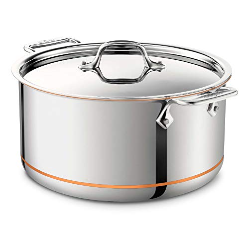 All-Clad 6508SS Euro Copper-Core Carne y verdura Olla con Tapa, Olla 7,6 L, 26,7 cm