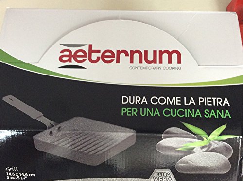 Bialetti Madame Petra Parrilla Minicookware, aluminio, gris, 14,6 x 14,6 cm
