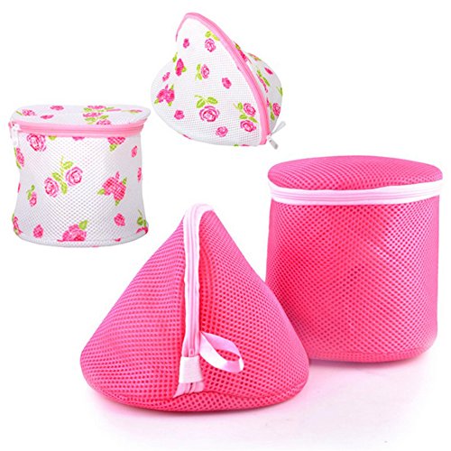 4pcs lavado Bra Bolsa secar ropa ropa interior lencería malla lavado Protecter