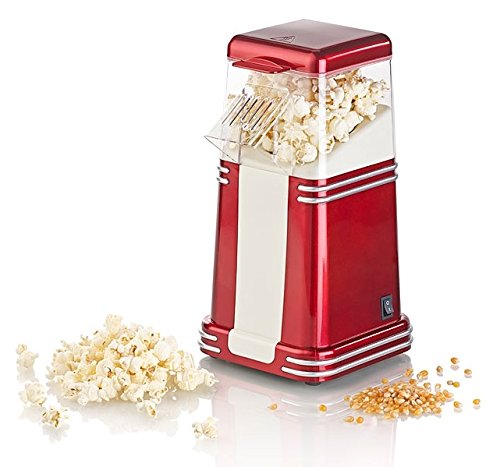 Rosenstein & Söhne Maquina de palomitas de maiz: Máquina de palomitas de maíz de aire caliente XL para hasta 100 g de maíz, 1200 vatios (Maquina de palomitas de maiz Aire caliente)