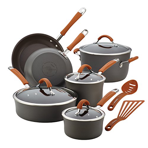 Rachael Ray Cucina Hard-Anodized Nonstick 12-Piece Cookware Set