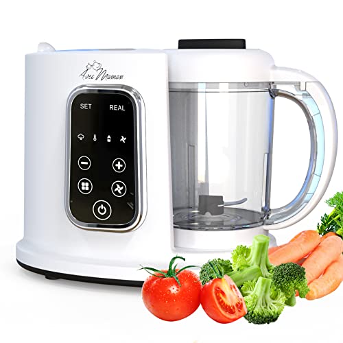 Avec Maman Baby Cuisine Robot Cocina Bebé - NUEVO 2023 - Procesador de alimentos para bebé 4 en 1 - Tritura, Cocina al vapor, Calienta biberones y potitos - Regalo bebé ideal - Libre de BPA