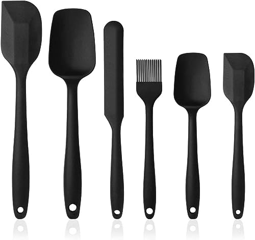 Lengua Silicona Cocina,Espátula Cocina,Espátula Reposteria,Espátula Silicona,6PCS Antiadherente Espátula Resistente Calor Lengua Silicona Cocina Utensilios de Cocina Reposteria Utensilios