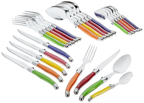 Pradel Excellence I7214P - Cubertería de 24 Piezas, Multicolor