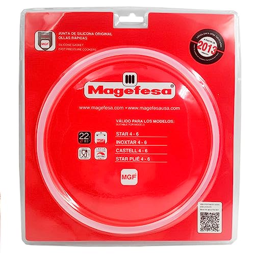 ANAKEL HOME Magefesa Junta Tapa Olla 09REME22STC Compatible con Olla Express Magefesa Star, Inoxtar, Castel y Star Plié | para Ollas Fabricadas Después de 2013, Silicona, Ø22 cm
