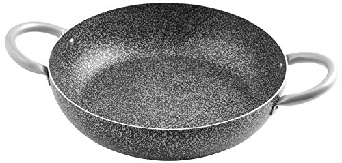 Home Family Stone Cazuela Antiadherente con 2 Asas, piedra, negro/Gris, 30 cm
