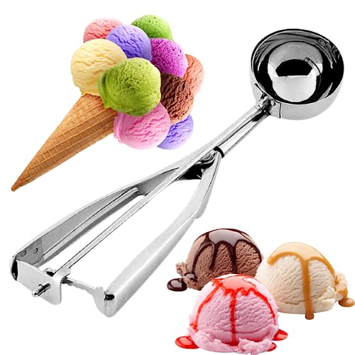 Cuchara Bola Helado Profesional, Cuchara Helado Acero Inoxidable, Sacabolas Helado Profesional, Sacabolas Cookies, Cuchara Masa Galletas, Cuchara Bolas Cookies - BONDIBUY (6 cm)