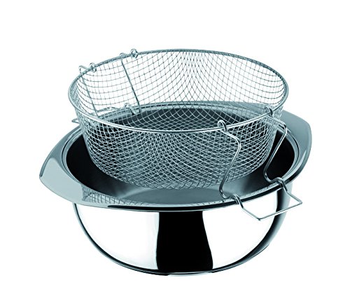 Inoxibar Freidora con Fondo difusor, 22 cm, Acero Inoxidable