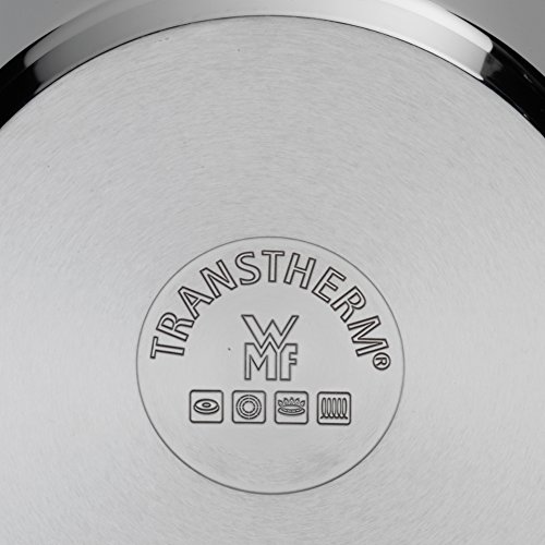 WMF Sartén con Revestimiento (Diámetro 28 Cm CeraDur Reborde Mango de plástico con protección ignífuga Cromargan® Acero Inoxidable CeraDur Inducción Mano