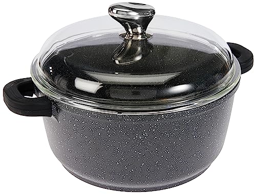 Pradel Excellence - Faitout Estilo Piedra 24 cm con Tapadora de Vidrio - 52399M