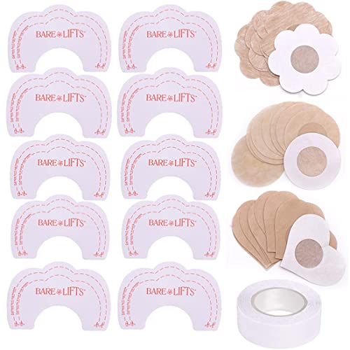 KZTHA 41 Pcs Cinta Boob Pezón Cubre de Doble Cara Cinta Sujetador Transpirable Cinta de la elevación del Pecho de Las Mujeres