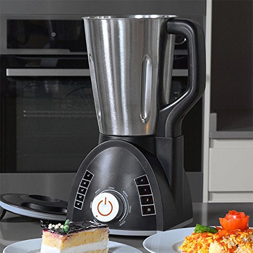 Cecotec Robot de Cocina Cecomix compact 1250 W. Cocina y Tritura, Potencia máxima 1250 W, Capacidad 2,8L, Acero Inoxidable