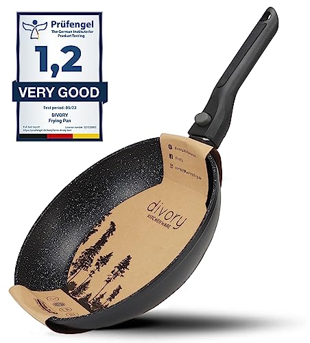DIVORY sartén pequeña 20cm I Mango desmontable, inducción, revestida, aluminio - Mini sartén - sartén de inducción (20cm, Asa desmontable)