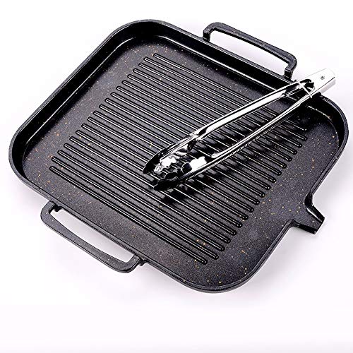 Sartén para freír Barbacoa de piedra médica Sartén para freír Rectángulo Parrilla antiadherente Bandeja de utensilios de cocina Placa de barbacoa para cocina de inducción Estufa de