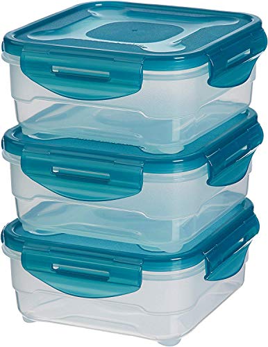Amazon Basics: Juego de almacenamiento de comida de 3 unidades, 3 x 0,80 L