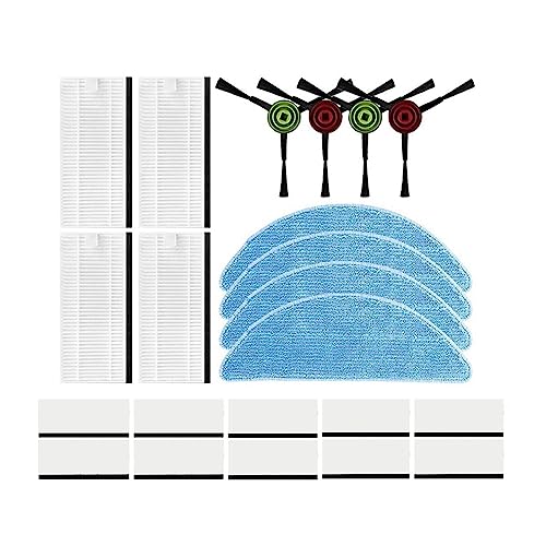 MUPECO Cepillo Lateral, Filtro HEPA, Paño De Mopa, Compatible For Cecotec Conga Eternal MAX X-Treme/Ultimate/Titanium/Vital Repuestos De Robot Aspirador Reemplazo (Color : As Shown-01)
