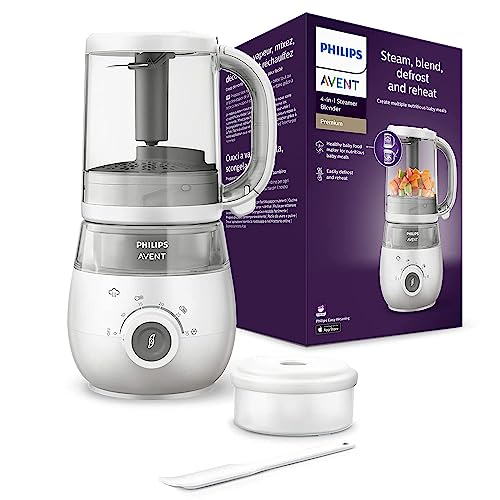 Robot de comida infantil 4 en 1 Philips Avent (modelo SCF883/01), plastico, gris y blanco