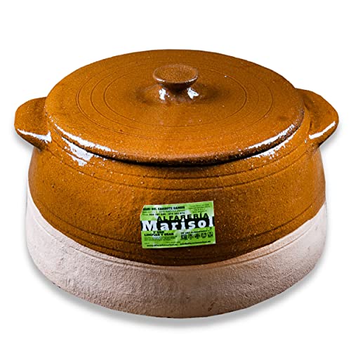 ALFARERÍA MARISOL Olla Artesanal de Barro de Pereruela Ecológica Hecha a Mano 40 cm.