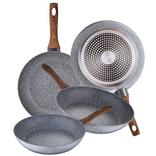 San Ignacio Set 4 sartenes, aluminio forjado, inducción, Ø20 Ø24 Ø26 y Ø28 Daimiel