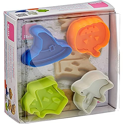 IBILI Cortapastas con EXPULSOR Halloween 4 PCS, Stainless Steel