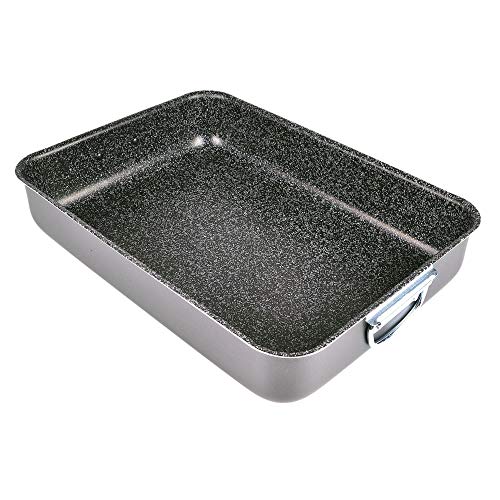 Alluflon Tradizione Italia Rustidera de Horno, Lasagnera, aluminio, Negro, 27 x 19.5 x 6 cm
