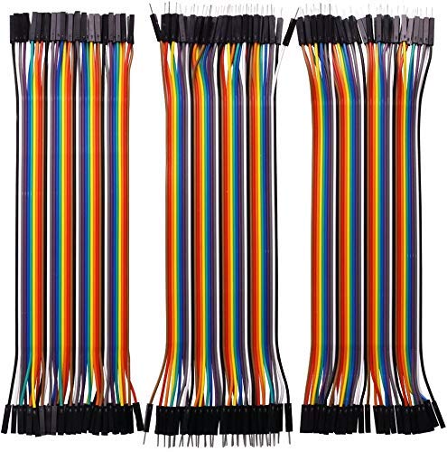 Movilideas - Conectores Puente Dupont, 40 Cables Macho a Macho, 40 Cables Hembra a Hembra, 40 Cables Macho a Hembra, 120 Cables