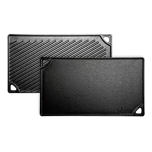 Lodge Plancha Grill rect. Reversible-Hierro Fundido 42x24cm INLODGE.LDP3, Inoxidable, 42 x 24cm