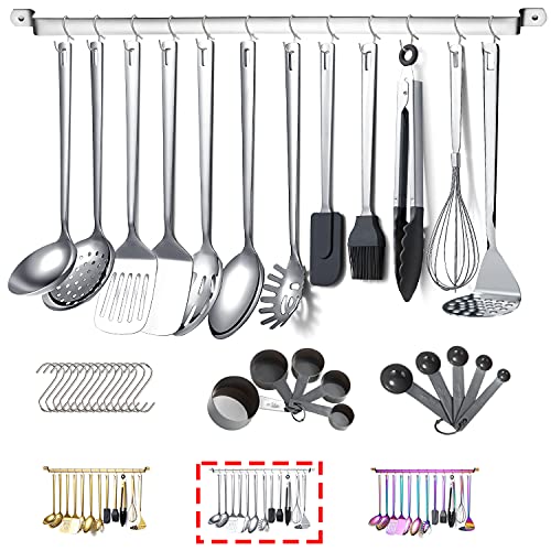 Juego de utensilios de cocina de acero inoxidable, Kyraton juego de utensilios de cocina de 37 piezas, juego de utensilios de cocina, juego de herramientas de cocina con soporte para utensilios.