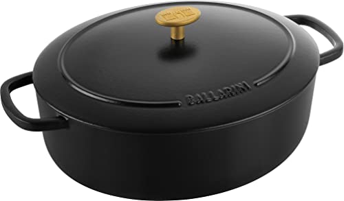 Ballarini Bellamonte Cazuela 29 cm, Ovalado, Negro, hierro fundido