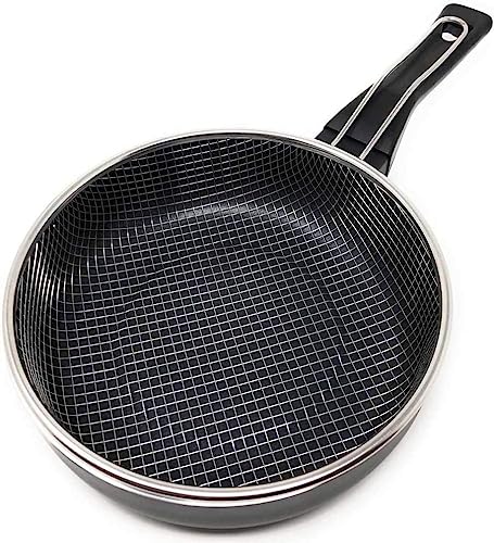 LS Kitchen - Sartén Freidora con Cestillo - Inducción Rápida - Negra - 28 cm